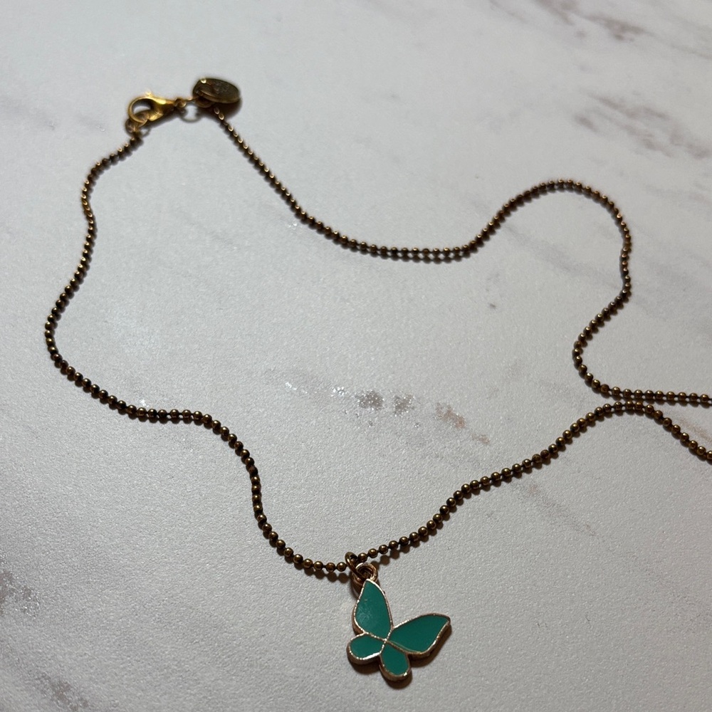 Little Miss Zoe Butterfly Pendant Kids Necklace